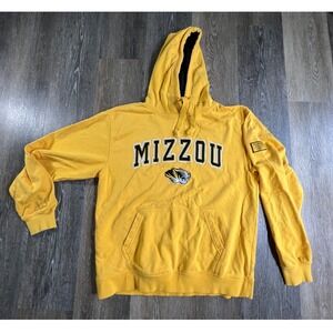 Colosseum Mizzou Hoodie Mens Medium Yellow Missouri Tigers Sweatshirt